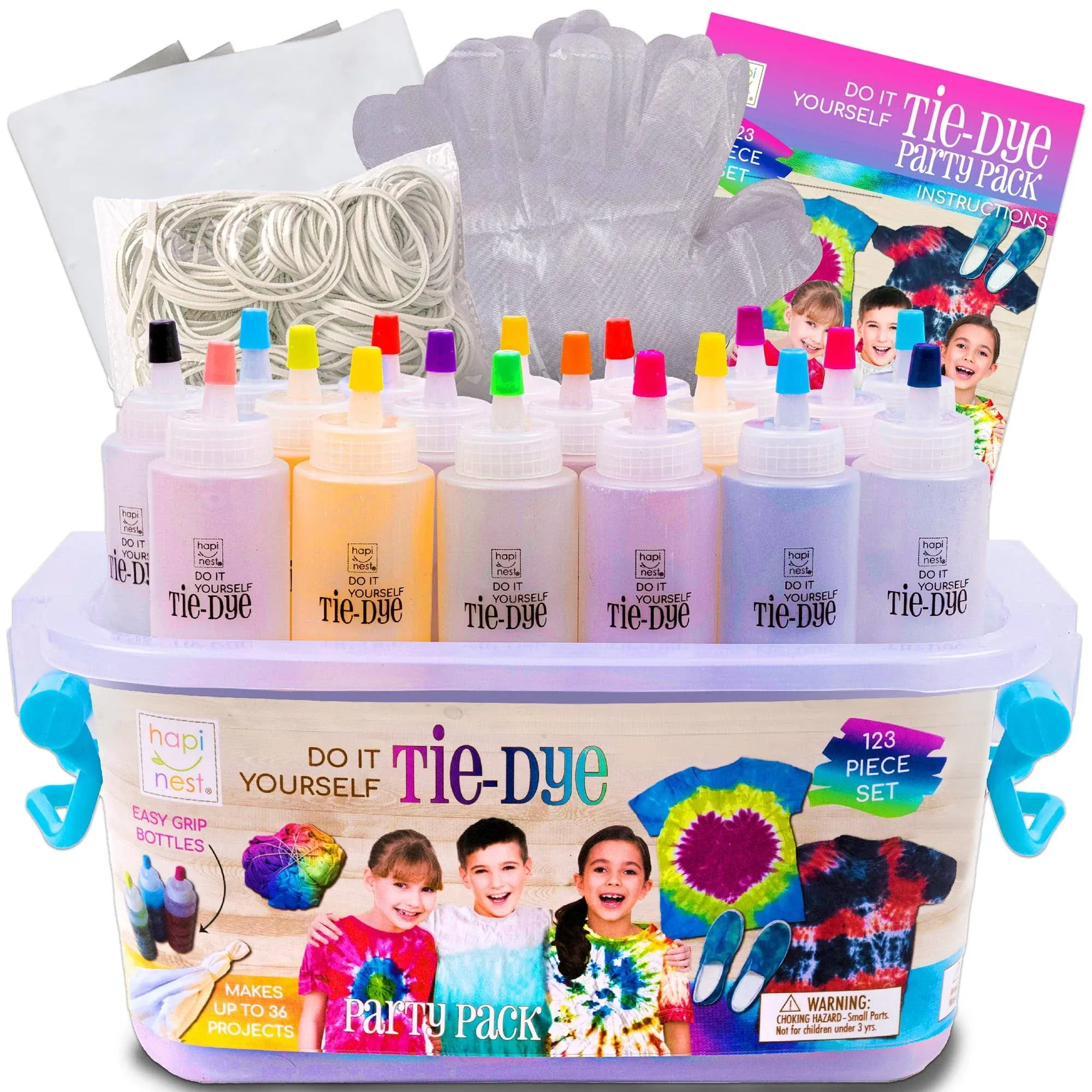 HAPINEST Do It Yourself Tie-Dye Kit: BRAND NEW: 18 Colors Add Water