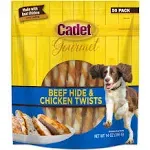 Cadet Gourmet Beef Hide And Chicken Twists Dog Chews, 50 Count