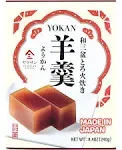 Yokan Japanese Traditional Wagashi Sweets - Sweet Koshian Anko Paste Jelly Cake, Wasanbon Sugar, No Coloring, Gluten Free, Made in Japan 240g(8.4OZ)