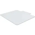 Lorell® 45" x 53" Glass Chair Mat With Lip, Clear