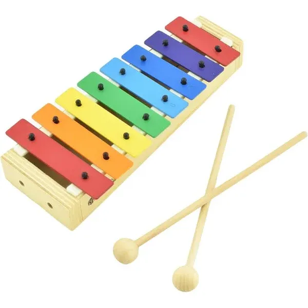 MUSICUBE Xylophone with Harmonica for Kids Orff Instruments Wooden Xylophone with Mallets Toddler Baby Musical Instrument Educational Music Toys Christmas Day Gifts for Boys Girls