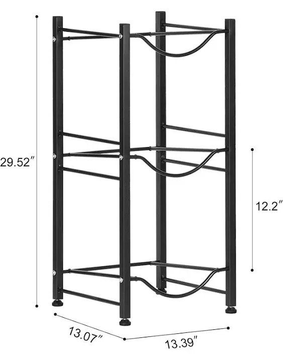 3-Tier 5 Gallon Water Jug Holder with Storage Shelve,5 Gallon Water Brown