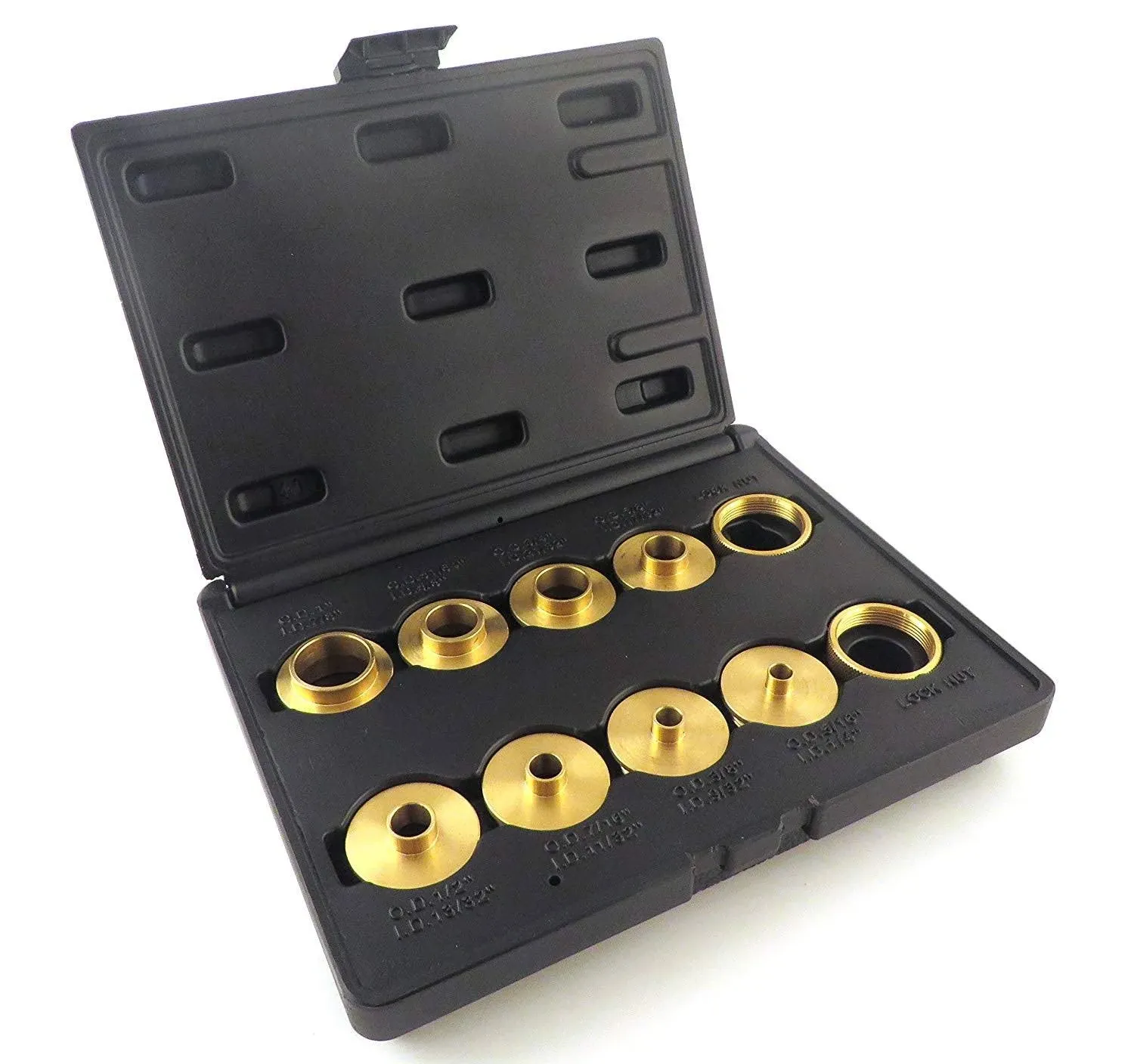 Taytools 10 Piece Set Solid Brass Precision Machined Router Template Bushings Guide Bearings Set RB