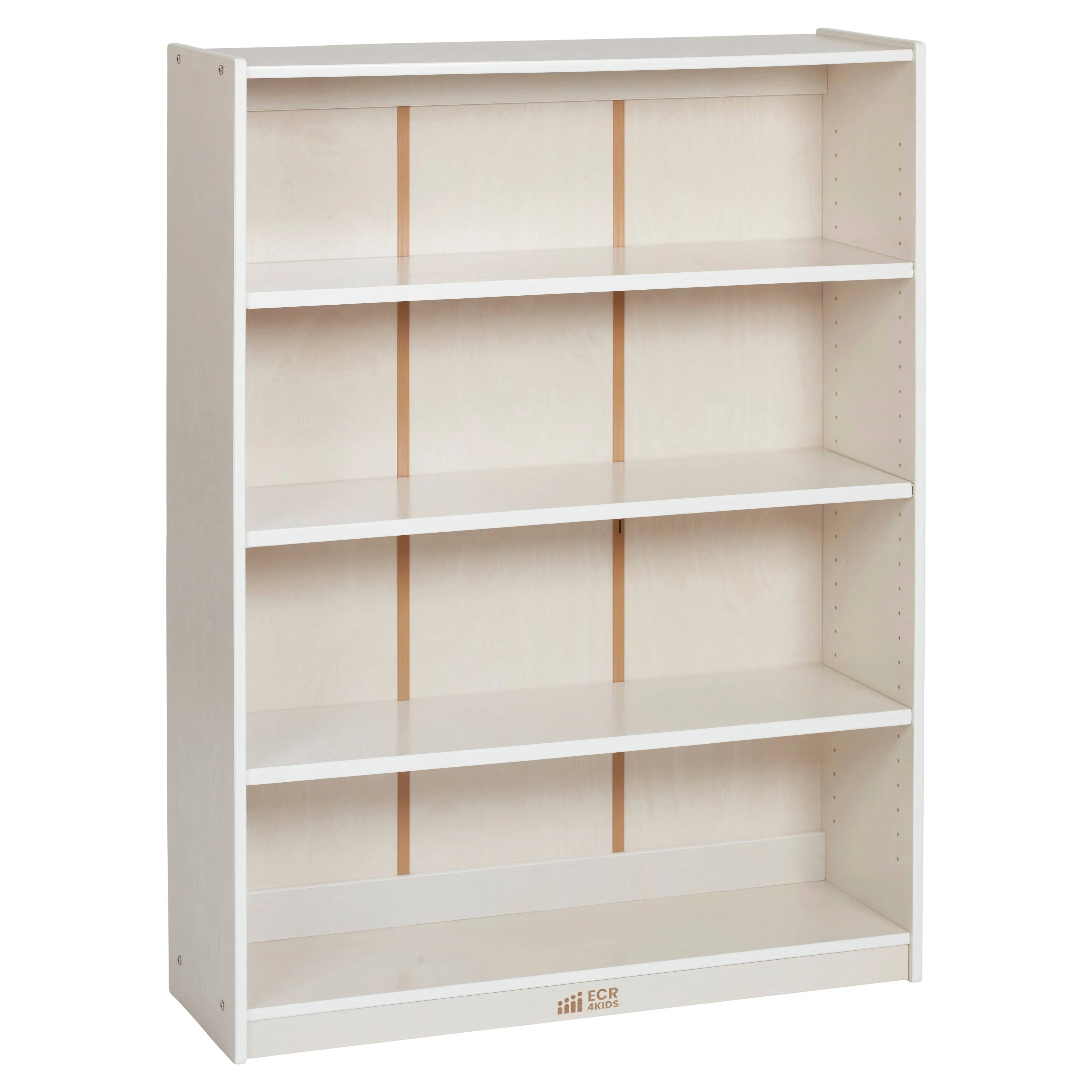 ECR4Kids Classic Bookcase, 48in, Adjustable Bookshelf, Natural