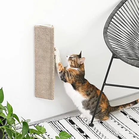 Triangular Cat Scratcher with Metal Wall Bracket