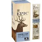 EPIC Snack Strips, Venison Beef Sea Salt Pepper, Keto and Paleo Friendly, 0.8 oz, 10 ct