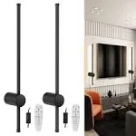 MusyVocay Wall Sconces Set of Two with Remote 23.6 inches Wall Lamp with Memo...