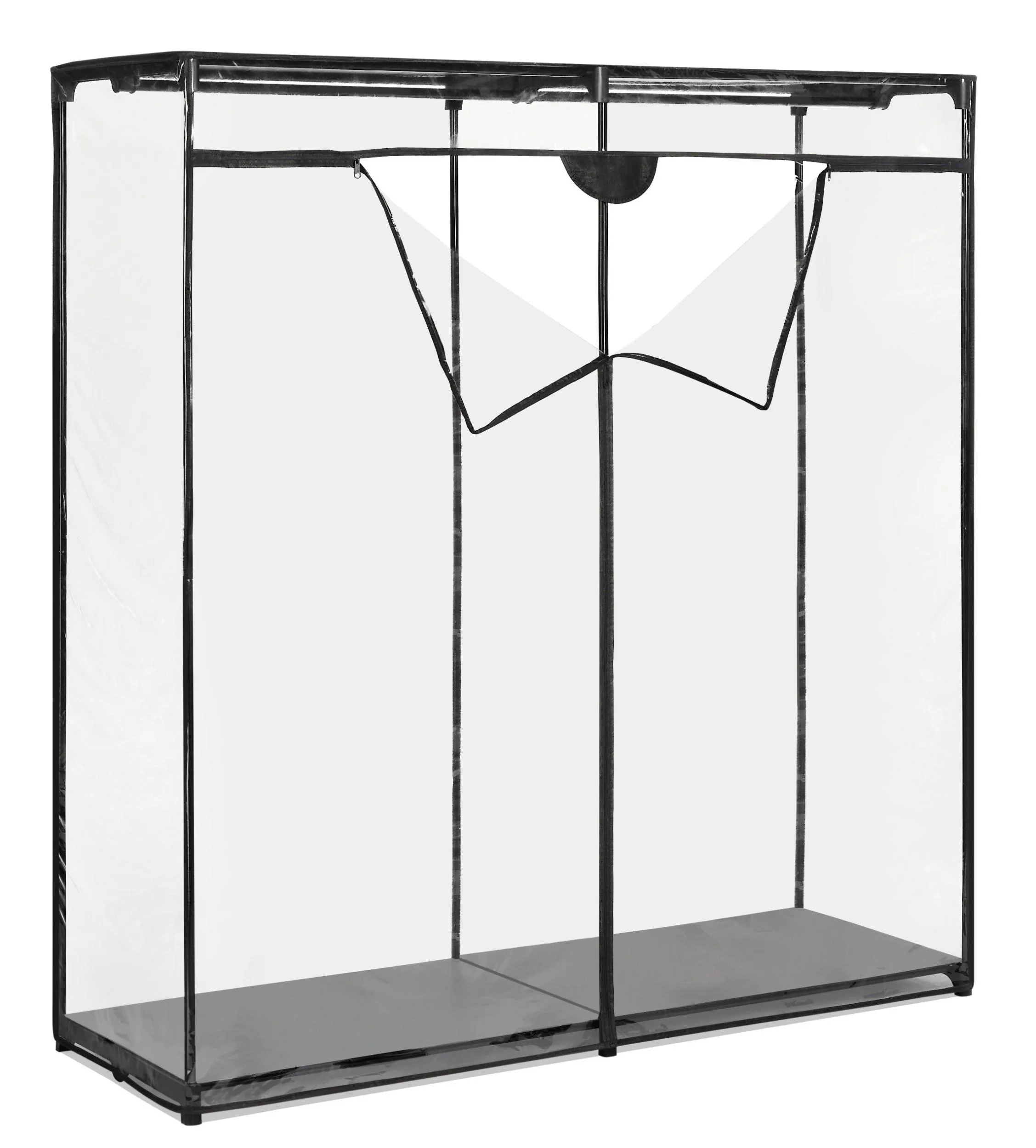 Clear Cover Portable Closet Wardrobe Clothes Storage Garment Rack Seasonal 60&#034;