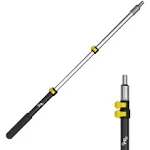 Precision Defined PD 1.5-To-3 Foot Telescopic Extension Pole, Multi-Purpose Paint Roller Extension, EZ-Lock Mechanism | Lightweight Aluminum Handle |