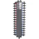 Viega 50303 1/2-Inch PureFlow Zero Lead Poly Alloy PEX Crimp Manabloc with 30 Ports - 12 Hot 18 Cold by Viega 0369668