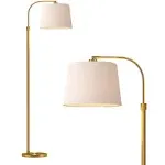 Oneach 62" Gold Floor Lamp for Living Rooms Tall Arc Standing Lamps with Remote Bedrooms Industrial Corner Nursery Girls Kid Vintage Mid-Century Modern Reading Light Office(Bulb Included)