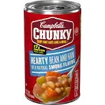 Campbell's Chunky Hearty Bean and Ham with Natural Smoke Flavor Soup, 19 oz.