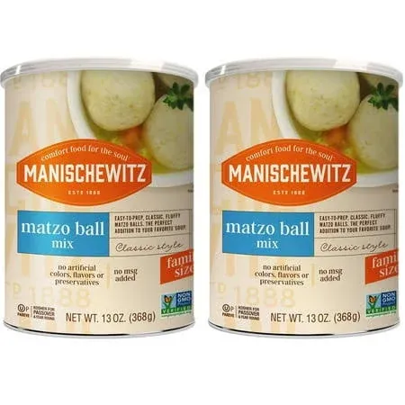 Manischewitz Family Size Original Matzo Ball Mix 13oz (2 Pack) in Resealable Container