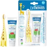 Dr Brown's Virtual Bundle Infant Oral Care Bundle: Toothbrush, Toothpaste, and Tooth/Gum Wipes for Baby