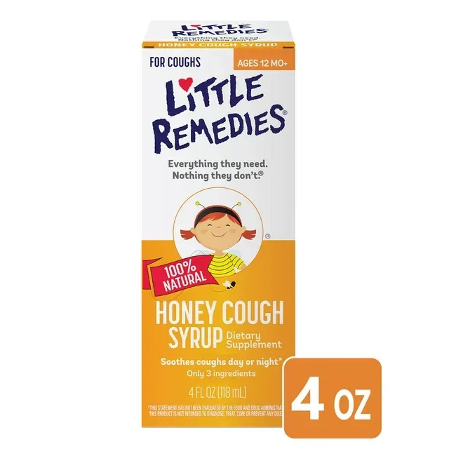 Little Remedies Honey Cough Syrup, 100% Natural, 12 Months & Up, 4 fl oz