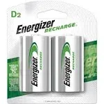 Energizer e2 Rechargeable Batteries, D - 2 batteries