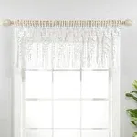 Lush Decor - 50&quot;x20&quot; Boho Macrame Textured Cotton Window Valanc White