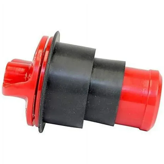 plugall mechanical test, seal & cleanout pipe plug | for drains & clean-outs | fits 1-1/2 inch and 2 inch pipes | dwv testing (10839),red