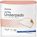 McKesson Ultra Underpad, 36&#039;&#039; X 36&#039;&#039; Fluff/Polymer Heavy Absorbency, 50/Case