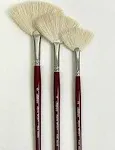 Silver Brush Limited 5504S6 Alpine White Goat Hair Fan 6