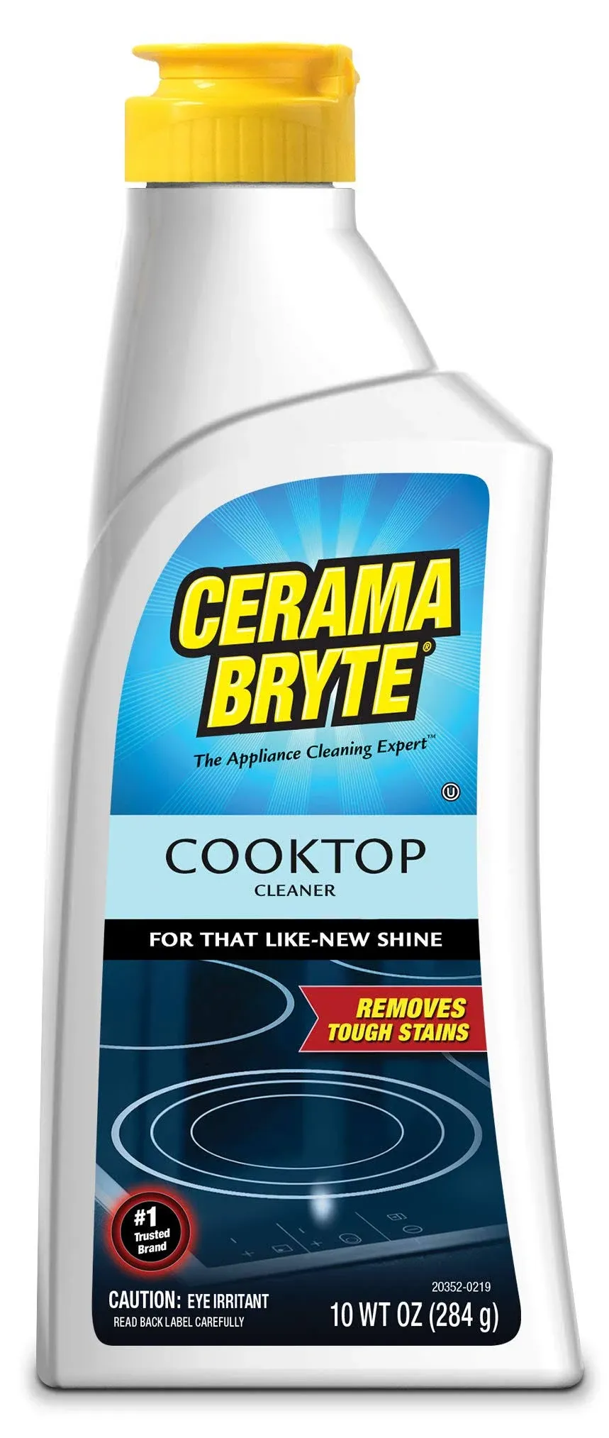 Cerama Bryte Removes Tough Stains Cooktop and Stove Top Cleaner for Glass - Ceramic Surfaces, 10 Ounces, 1 Pack