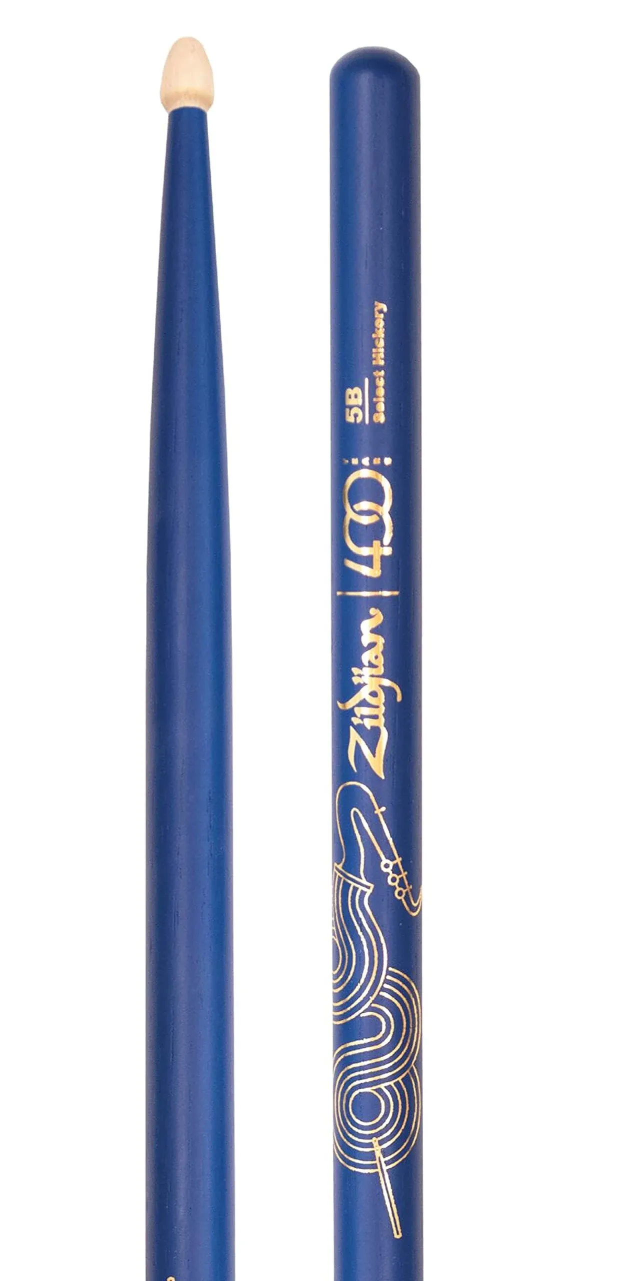 Avedis Zildjian Company Limited Edition 400th Anniversary 5AW Acorn Tip Drumsticks, Blue (Z5AACBU-400)