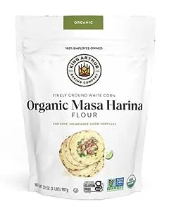 King Arthur Masa Harina, Certified Organic, Finely Ground, Non GMO Project Verified, Gluten Free, 2 lb