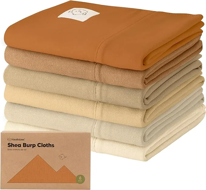 KeaBabies Shea Burp Cloths in Terracotta