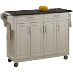 Create-a-Cart Off-White Kitchen Cart