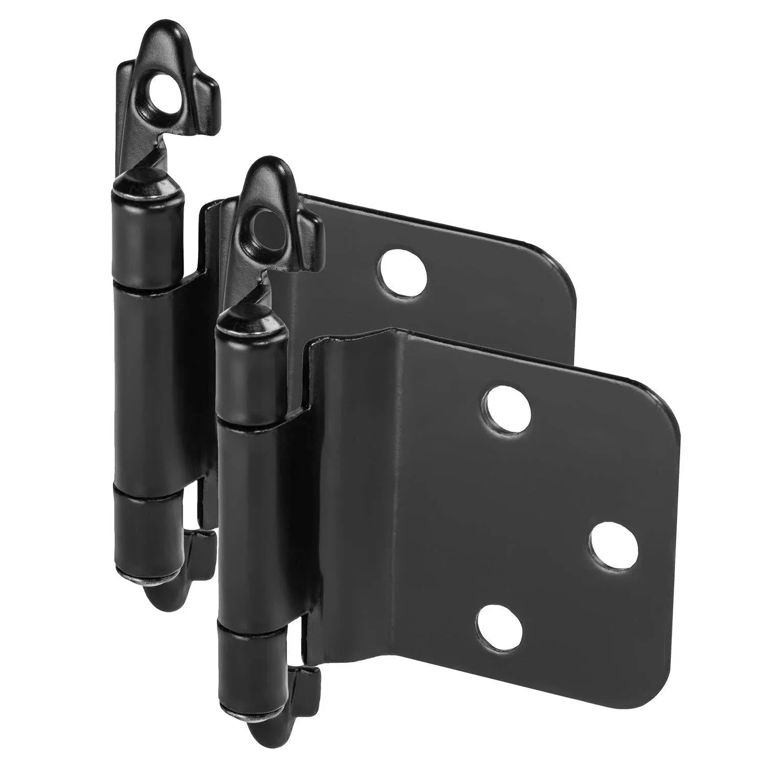 25 Pair Pack - Cosmas 16890-FB Flat Black Cabinet Hinge Variable Overlay with 30 ...