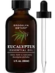 Brooklyn Botany Eucalyptus Essential Oil – 100% Pure and Natural – Premium Grade Oil with Dropper - for Aromatherapy and Diffuser - 1 Fl Oz