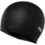 TYR Swim Cap, Latex, Classic Size, 001 Black