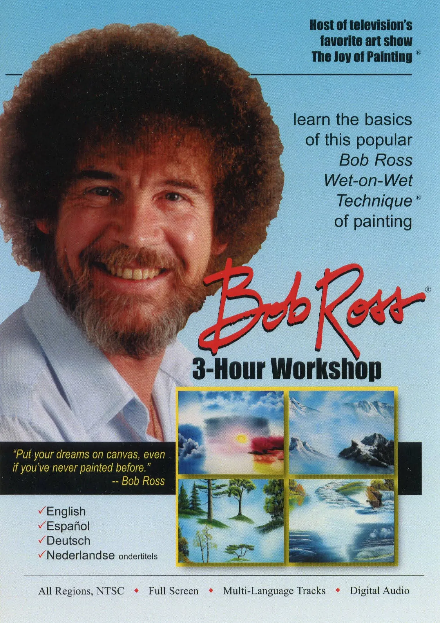 DVD Bob Ross The Joy of Painting 3 HOUR Workshop New/Sealed