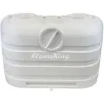 Flame King Dual 20lb LP Propane Tank Light Plastic Heavy Duty Cover RV Trailer White