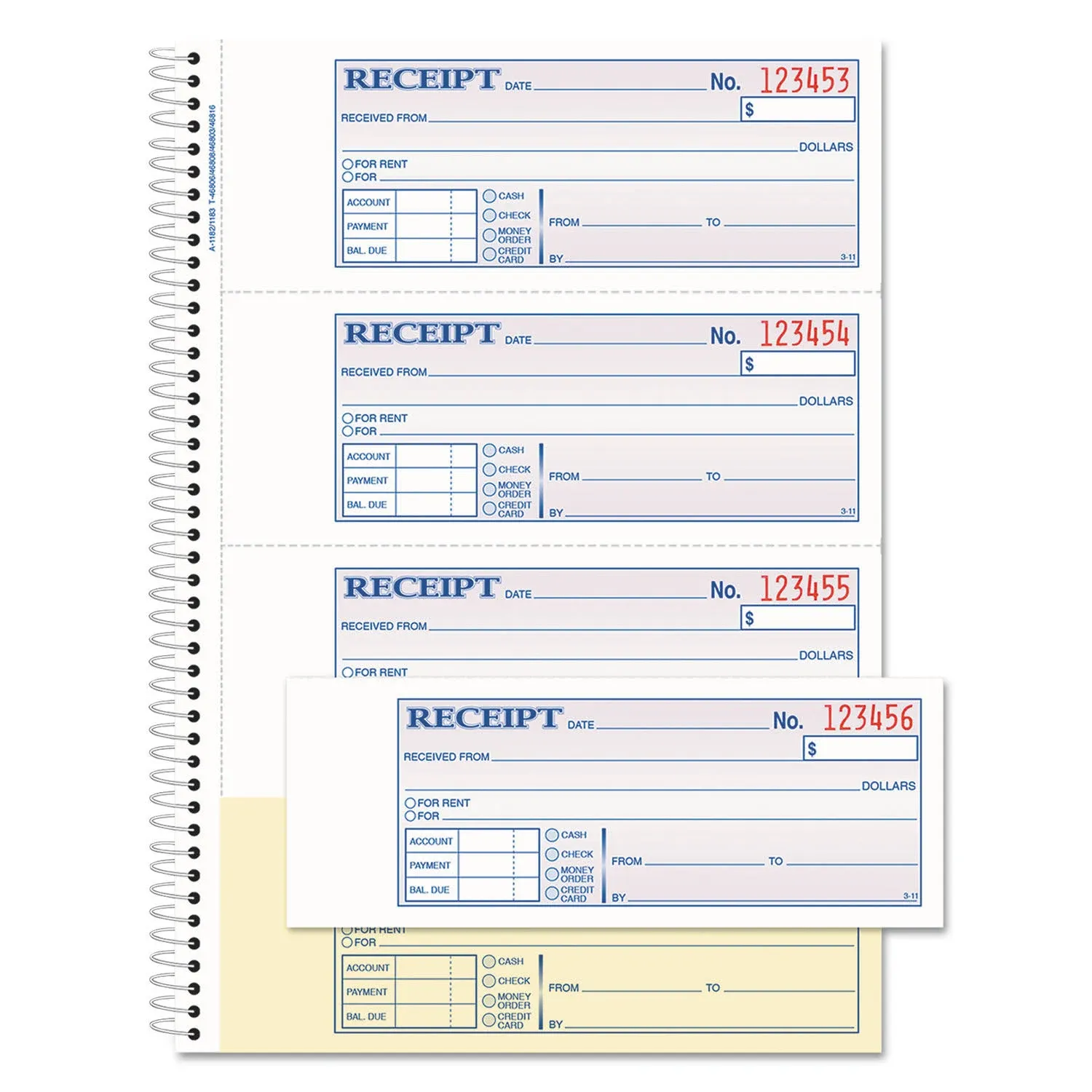 Adams Spiral 2-Part Money/Rent Receipt Book