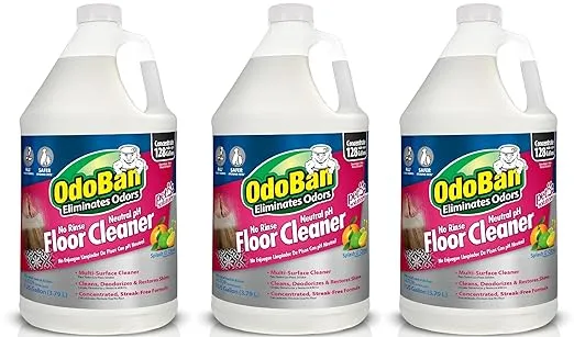 OdoBan Pet Solutions No Rinse Neutral pH Floor Cleaner Concentrate, 3 Gallons, Splash O' Citrus Scent