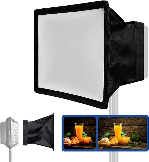 Julius Studio 6" x 6.7" (15x17cm) Collapsible Light Diffuser, Mini Softbox for ...