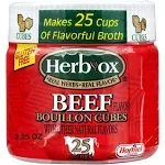 HERB-OX Beef Bouillon Cubes, Beef Stock Seasoning, 25 Ct, 3.25 oz