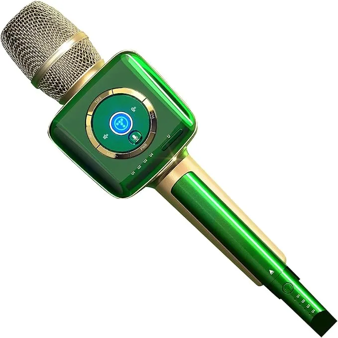 TOSING V1 Pro Professional Microphone 20W Karaoke Machine for Adults/Singer,U Segment Receiver Link to Bluetooth Speakers Sing Machine for AMP/TV/PC/Car/Smartphone(Emerald)