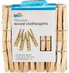 Honey Can Do Wood Clothespins with Spring 100-Pack Standard