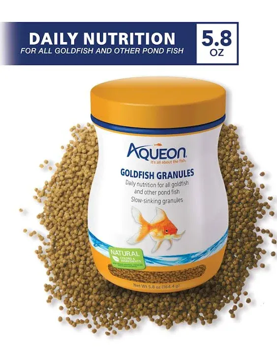 Aqueon Goldfish Fish Food Slow Sinking Granules, 5.8 Ounce, 100106053