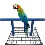 Bird Perch Stand Quartz Sands Bird Cage Top Play Perch Gym Bird Stick Paw Gri...