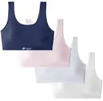 Big Girls' Sports Bra with Breathable Pads Teens Cotton Training Bras