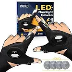  LED Flashlight Gloves, Father Day Mens Gifts for Dad Husband Grandpa, Black