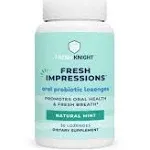 Oral Probiotics, Chewable Oral Probiotic for Bad Breath, Halitosis, Teeth, and Gum Health, Fresh Impressions, Oral Probiotic Lozenges, Contains Blis