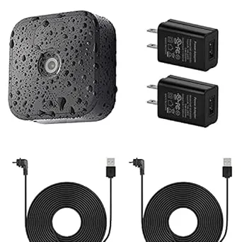 ALERTCAM 2Pack Power Adapter with 30 ft/9 m Weatherproof Cable for Blink XT / XT2 & Blink Outdoor(3rd Gen) Camera, Continuously Charging Your Blink Camera, No More Battery Changes