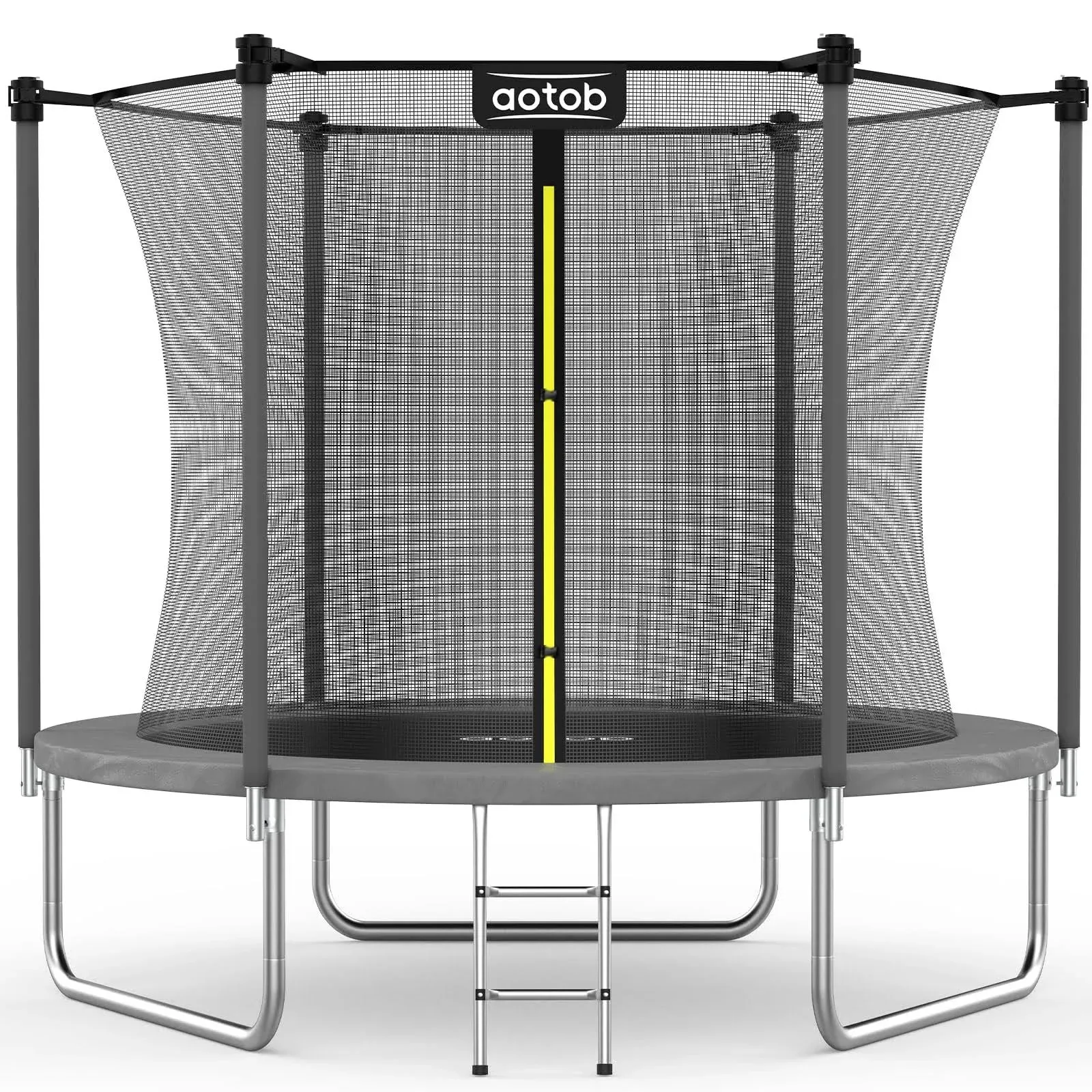 AOTOB 8 FT, 10 FT, 12 FT, 15 FT Trampoline for Kids, Trampoline with Enclosure Net, Recreational Outdoor Trampoline, ASTM Approved