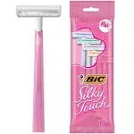 BIC Silky Touch Women's 2 Blade Disposable Razor, Assorted - 10 pack