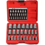 25-Piece Screw Extractor Set & 26-Piece Screw Extractors and Drill Bit Set for Removing Broken Studs Bolts Socket Screws and Fittings