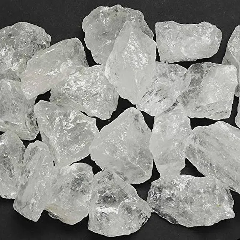 Zenkeeper 1 lb Rough Clear Quartz Stone Bulk - Large Raw Clear Quartz Crystal ...